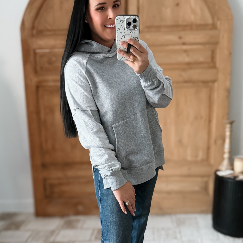 Gray Women's Hoodie aemi & co boutique brand
